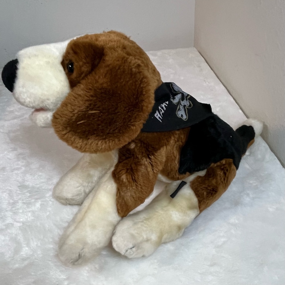 Vintage Harley Davidson  Basset Hound Beagle Plush Dog